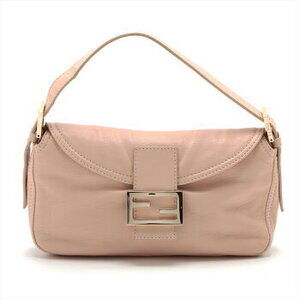 Fendi Mamma Bucket FF leather handbag tote top handle pink